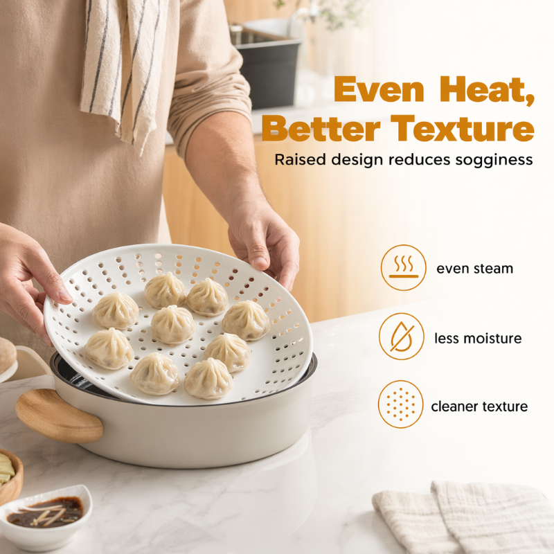 Multipurpose Ceramic Perforated Steaming Plate
