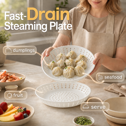 Multipurpose Ceramic Perforated Steaming Plate