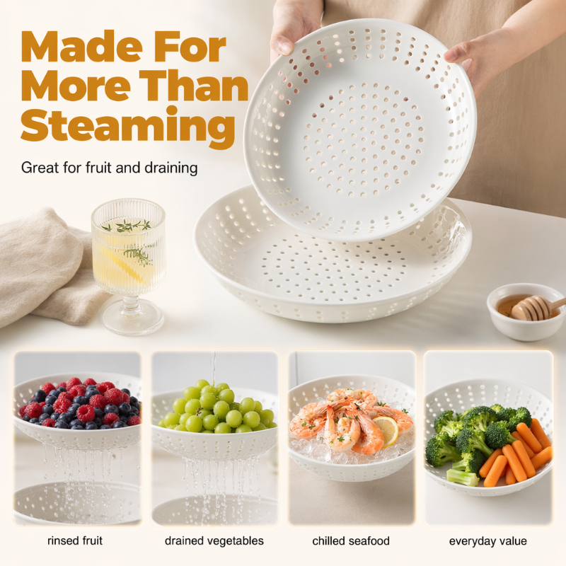 Multipurpose Ceramic Perforated Steaming Plate