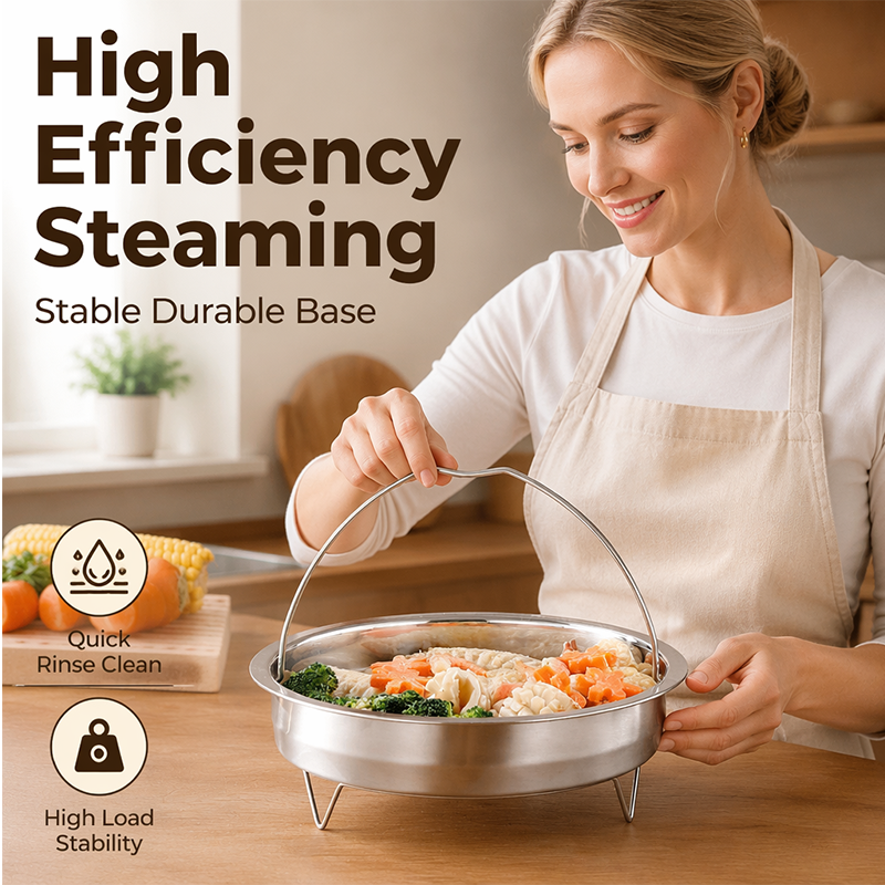 Stainless Steel Steamer Basket Insert with Handle