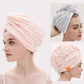 Hair Drying Towel Cap with Button
