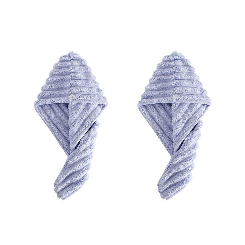 Hair Drying Towel Cap with Button