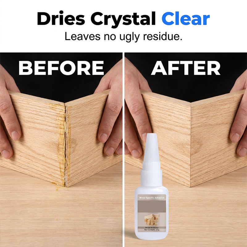 🪵 Wood glue – strong bond, precision tip, dries clear, rapid curing. Fixes chairs, tables & frames. 50% OFF! 🔨✨