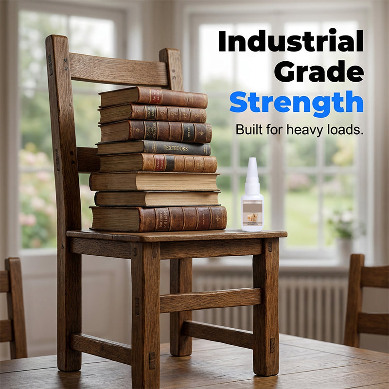 🪵 Wood glue – strong bond, precision tip, dries clear, rapid curing. Fixes chairs, tables & frames. 50% OFF! 🔨✨