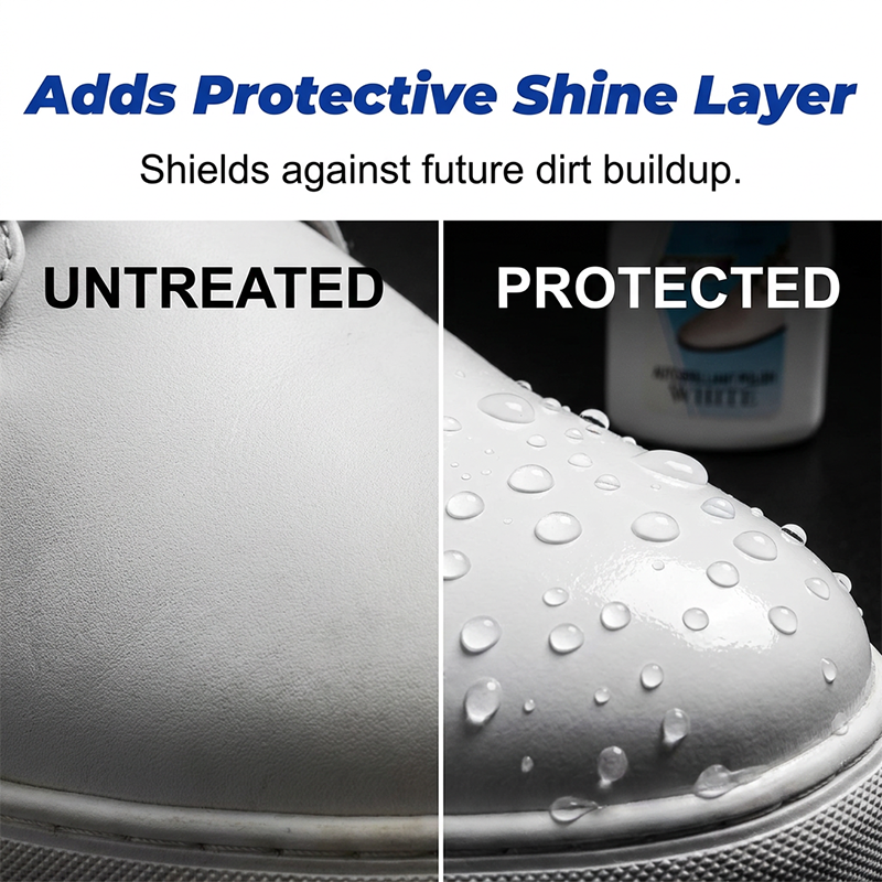 👟 50% OFF! 50K+ sold! 2-in-1 shoe whitening polish – built-in brush, restores white sneakers & leather shoes! ✨🧼