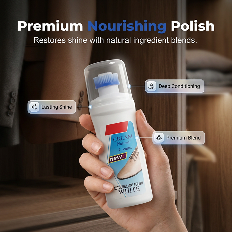 👟 50% OFF! 50K+ sold! 2-in-1 shoe whitening polish – built-in brush, restores white sneakers & leather shoes! ✨🧼