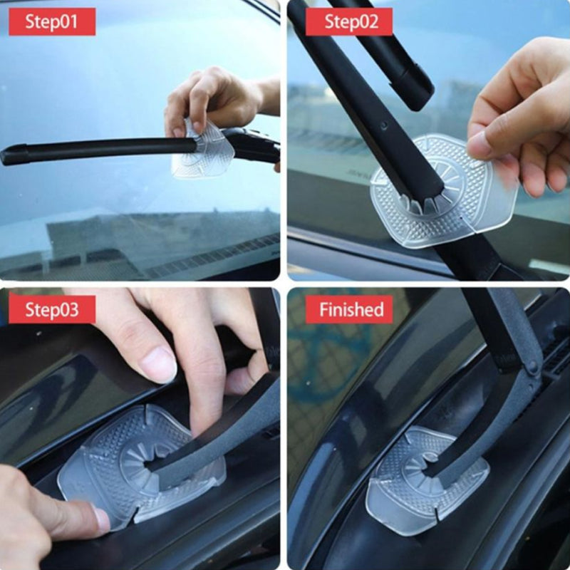 🚗 Car Wiper Arm Hole Protector Pads – Silicone Covers to Block Dust, Leaves & Debris for Cleaner Wiper Performance