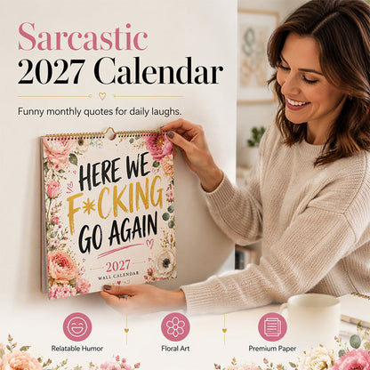 🎁LIMITED SALE BUY 2 GET 1 FREE!!✨💞50K+ SOLD! 🔥Funny 2027 Wall Calendar Calendar for Women