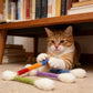 😺BORED CAT? FIX IT FAST!😺 Interactive Swab Toy – Premium Catnip, Durable Felt, Dental Care – Kicks, Chases & Pounces! 🐾