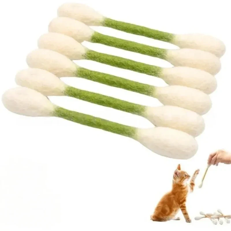 😺BORED CAT? FIX IT FAST!😺 Interactive Swab Toy – Premium Catnip, Durable Felt, Dental Care – Kicks, Chases & Pounces! 🐾