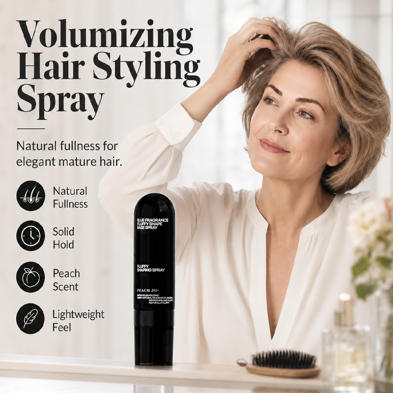 ⏳Time-Limited Special⏰Fluffy Hair Shaping Spray‑Lightweight Volumizing Mist, All‑Day Strong Hold Humidity‑Resistant Peach Scent Hair Spray for Fine Flat Thin Hair