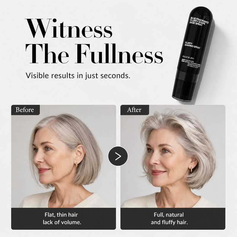 ⏳Time-Limited Special⏰Fluffy Hair Shaping Spray‑Lightweight Volumizing Mist, All‑Day Strong Hold Humidity‑Resistant Peach Scent Hair Spray for Fine Flat Thin Hair
