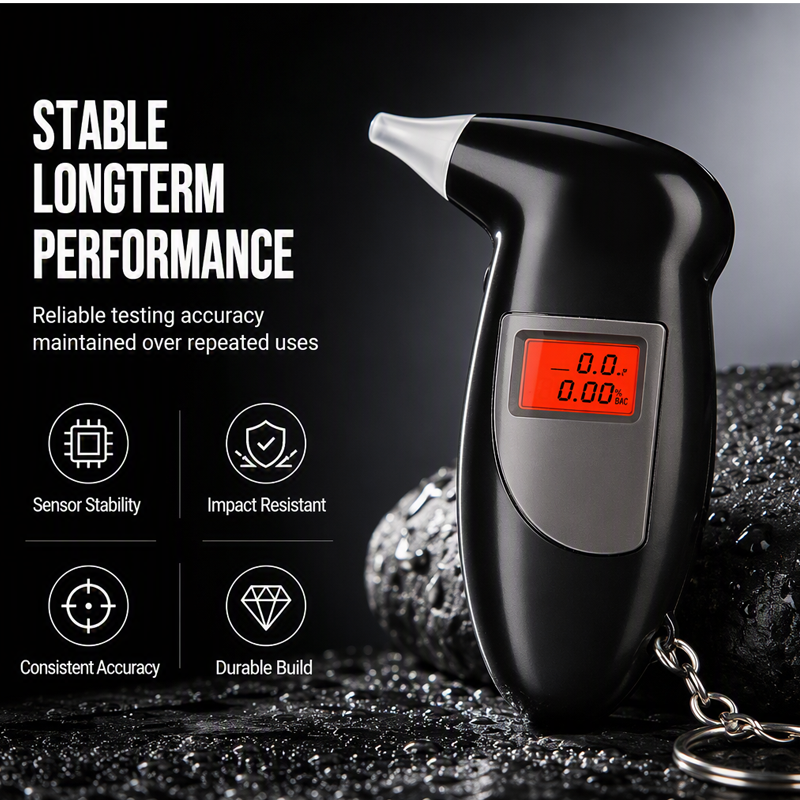 🚗 LIMITED-TIME 50% OFF! Portable Digital Breath Alcohol Tester, Keychain Alcohol Detector with LCD Screen