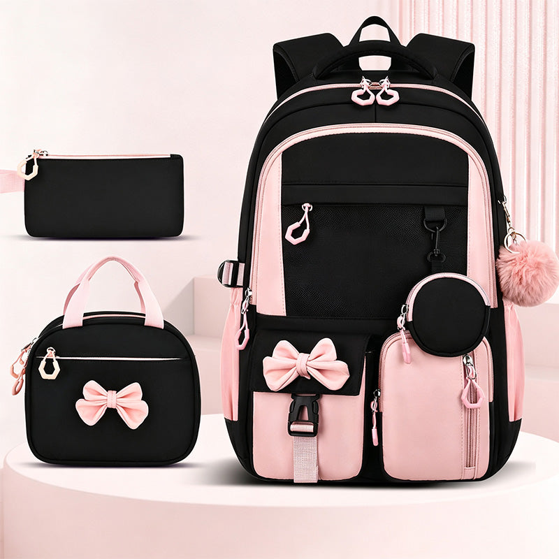 🎀🎒 50% OFF! ⚡Cute Bowknot Lightweight School Backpack – Water Repellent & Anti-Theft!