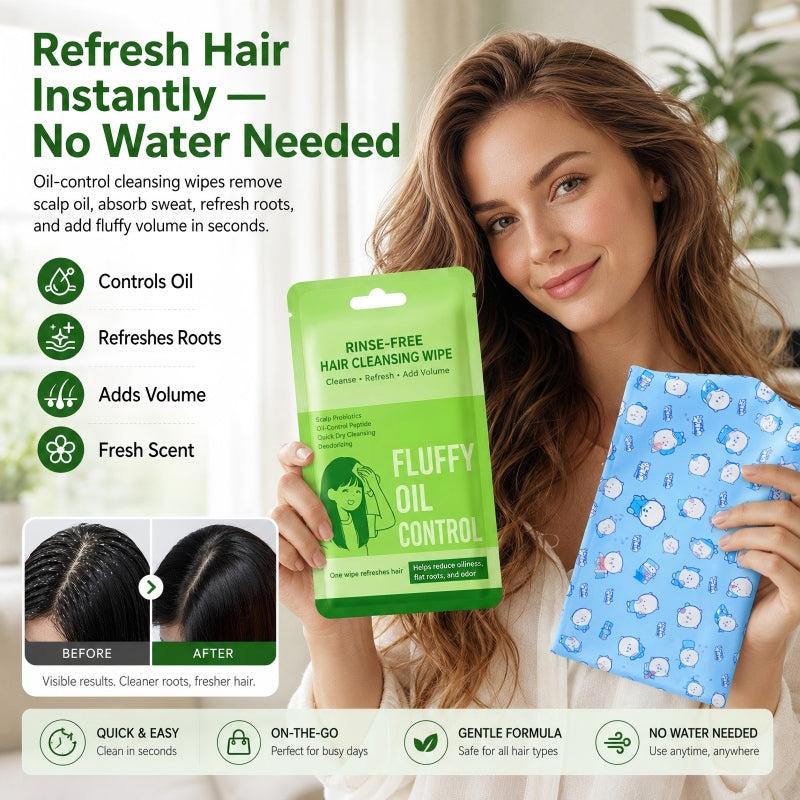 🥳2026 TOP PICK🥥 Waterless Hair Wipes – Oil-Control Peptides, Volumizes, No Rinse Needed – Compact & Lightweight – Perfect for On-the-Go! 🌸💨
