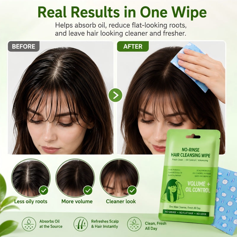 🥳2026 TOP PICK🥥 Waterless Hair Wipes – Oil-Control Peptides, Volumizes, No Rinse Needed – Compact & Lightweight – Perfect for On-the-Go! 🌸💨