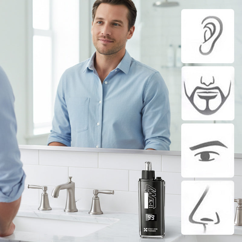 ⏰✂️Surprise Price ￡9.99‼️👃Nose & Ear Hair Trimmer 🔋LED Display | Painless Precise Grooming!