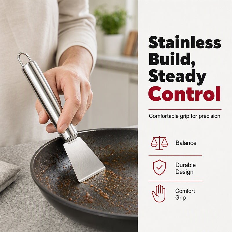 Multi-Purpose Stainless Steel Ice Cleaning Scraper