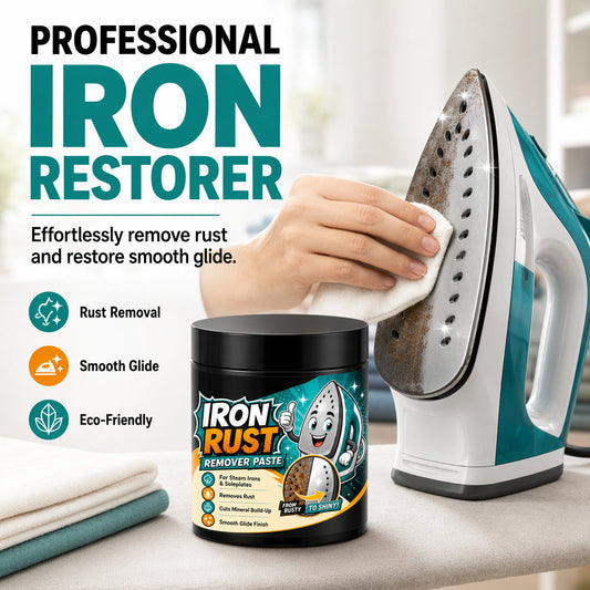 🥳2026 BESTSELLER🥳 Iron Descaling Paste – Removes Rust & Burnt Residue, Restores Perfect Glide, Works on Steam & Dry Irons! 👕💨