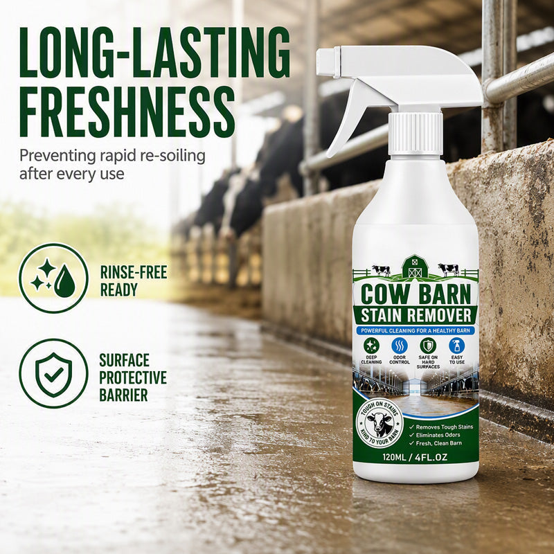 🧹STOP STUBBORN BARN STAINS!🧹 Remover Spray – Cleans Dirt & Residue, Reduces Odours, Spray & Wipe – Simple & Effective! 🌾