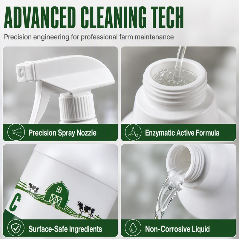 🧹STOP STUBBORN BARN STAINS!🧹 Remover Spray – Cleans Dirt & Residue, Reduces Odours, Spray & Wipe – Simple & Effective! 🌾