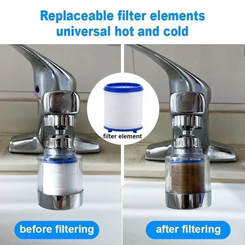 🚰50% OFF NOW! Pressurized Splash‑proof Filter Faucet Nozzle‑Multi‑Layer Filtration Tap Aerator, High‑Pressure Anti‑Splash Water Saving Sink Faucet Attachment