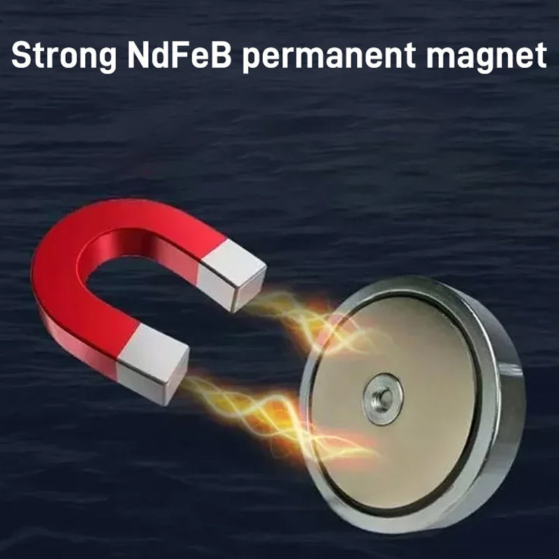 🥳2026 HOT SALE🥳💞50K+ SOLD!🧲🌊 50% OFF! Deep‑water Magnetic Salvage Magnet – 30kg strong pull, retrieves keys, tools & metal objects from water. Corrosion‑resistant & wear‑proof – a must for fishing & salvage! 🎣✨