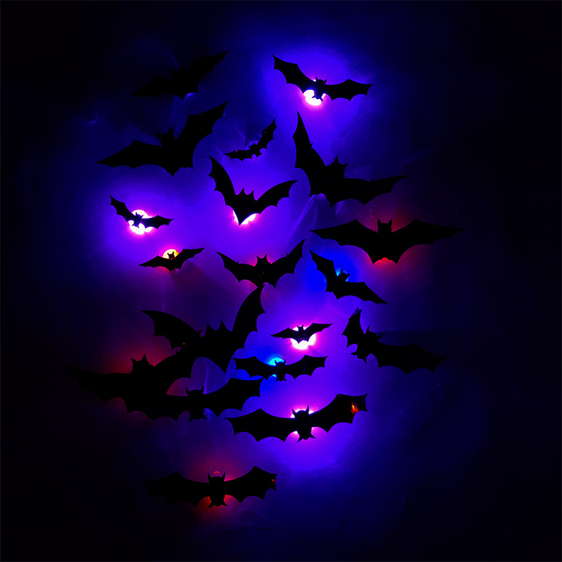 🎃Halloween ✨️Surprise 50% Off！🦇Best Atmosphere‑Boosting Decor！🎃Bats Descend On Your Home！🦇✨3D Bat LED Wall Light Decor