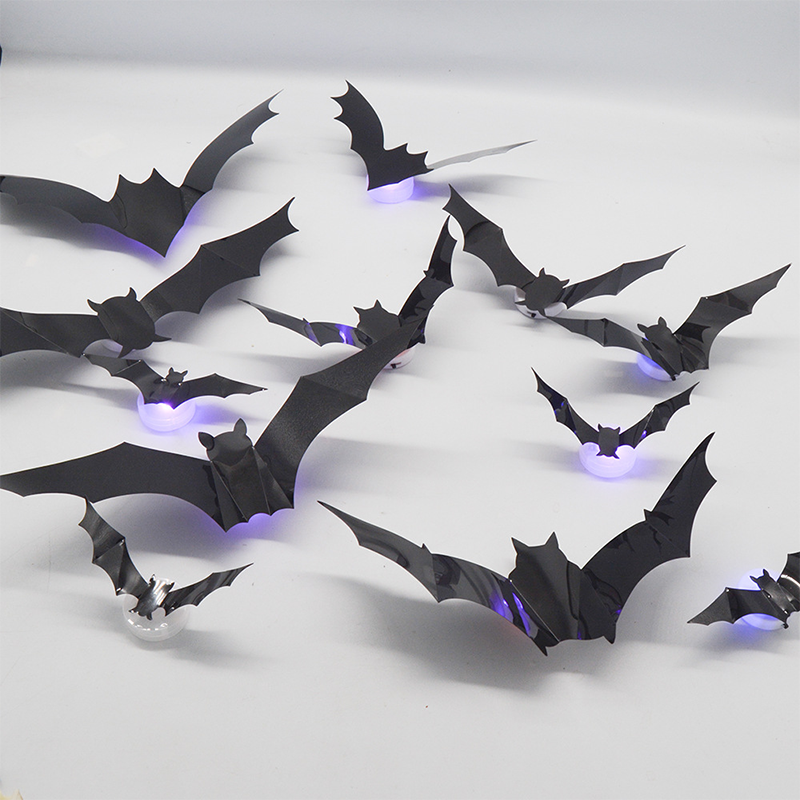 🎃Halloween ✨️Surprise 50% Off！🦇Best Atmosphere‑Boosting Decor！🎃Bats Descend On Your Home！🦇✨3D Bat LED Wall Light Decor