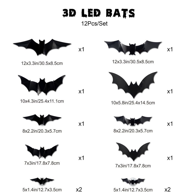 🎃Halloween ✨️Surprise 50% Off！🦇Best Atmosphere‑Boosting Decor！🎃Bats Descend On Your Home！🦇✨3D Bat LED Wall Light Decor