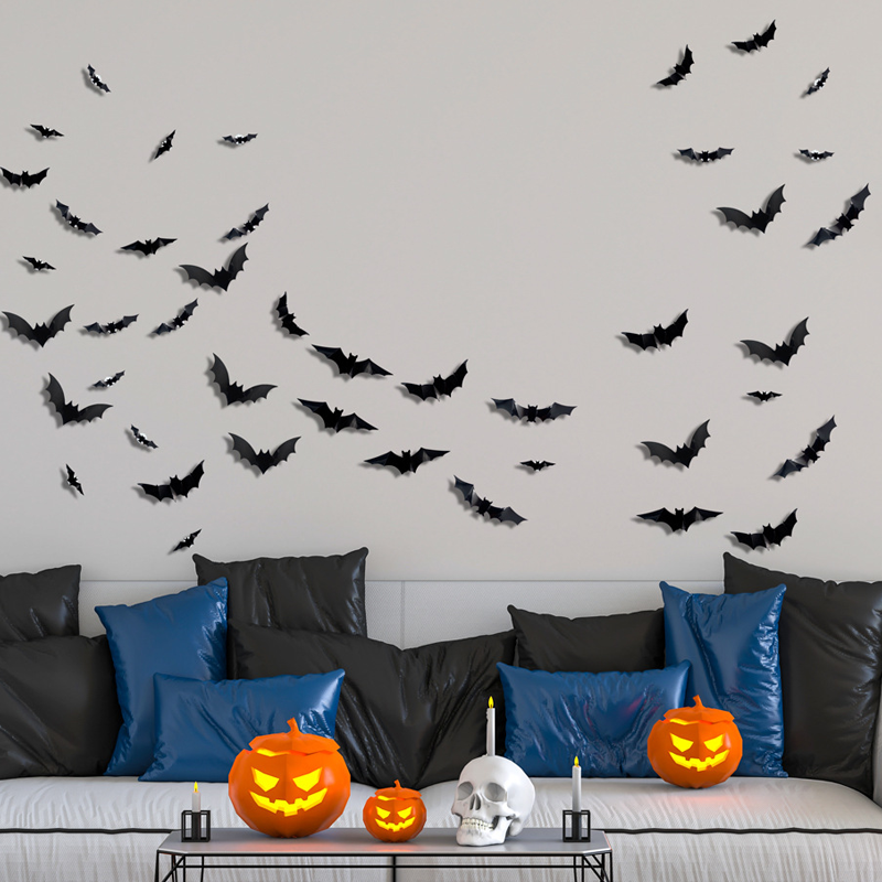 🎃Halloween ✨️Surprise 50% Off！🦇Best Atmosphere‑Boosting Decor！🎃Bats Descend On Your Home！🦇✨3D Bat LED Wall Light Decor