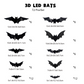 🎃Halloween ✨️Surprise 50% Off！🦇Best Atmosphere‑Boosting Decor！🎃Bats Descend On Your Home！🦇✨3D Bat LED Wall Light Decor