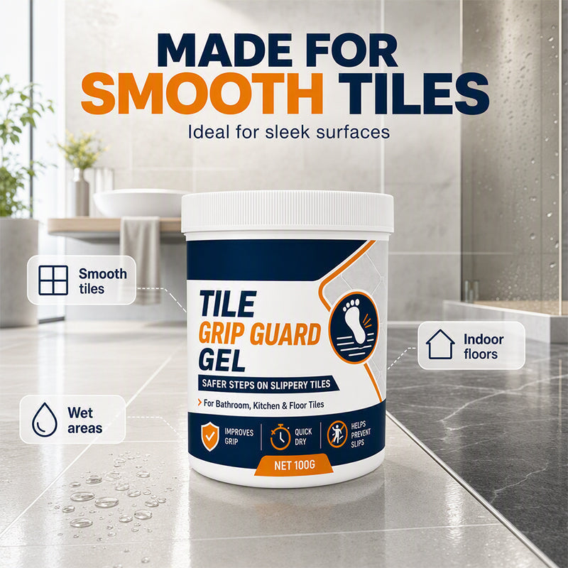 🥳2026 TOP PICK🥳 Anti-Slip Tile Grip Gel – Reduces Slipperiness on Smooth Tiles, Quick-Dry Formula – Safe for Indoor Floors! 🏠💧