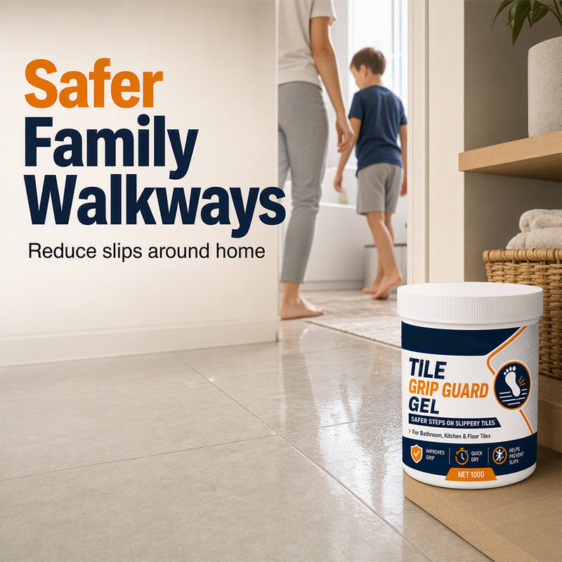 🥳2026 TOP PICK🥳 Anti-Slip Tile Grip Gel – Reduces Slipperiness on Smooth Tiles, Quick-Dry Formula – Safe for Indoor Floors! 🏠💧