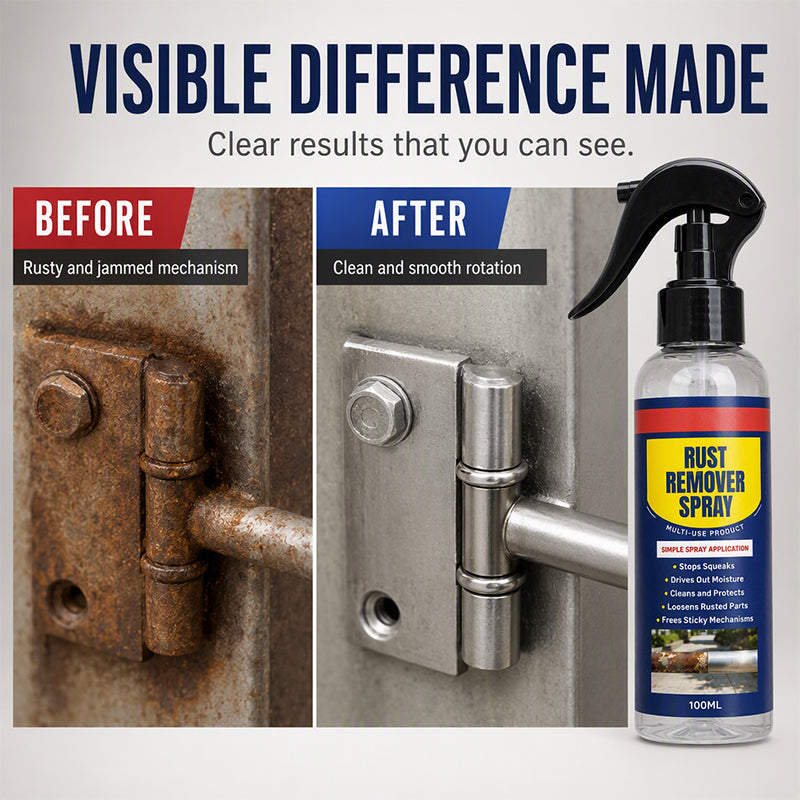 🥳2026 TOP PICK🥳 Rust Remover Spray & Lubricant – Instant Metal Restoration, Prevents Future Rust – Easy One-Hand Application! 🔧💨