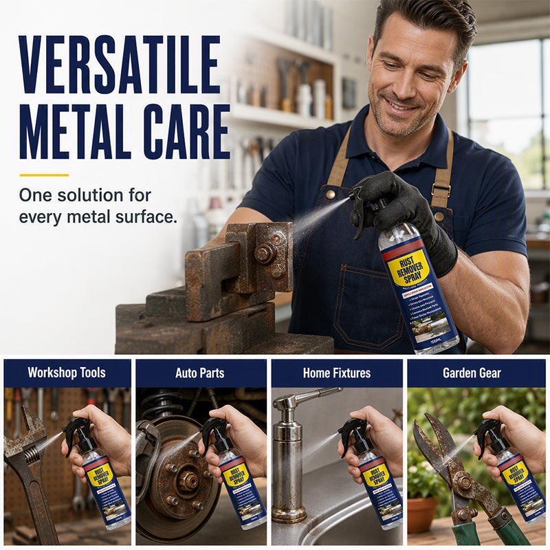 🥳2026 TOP PICK🥳 Rust Remover Spray & Lubricant – Instant Metal Restoration, Prevents Future Rust – Easy One-Hand Application! 🔧💨