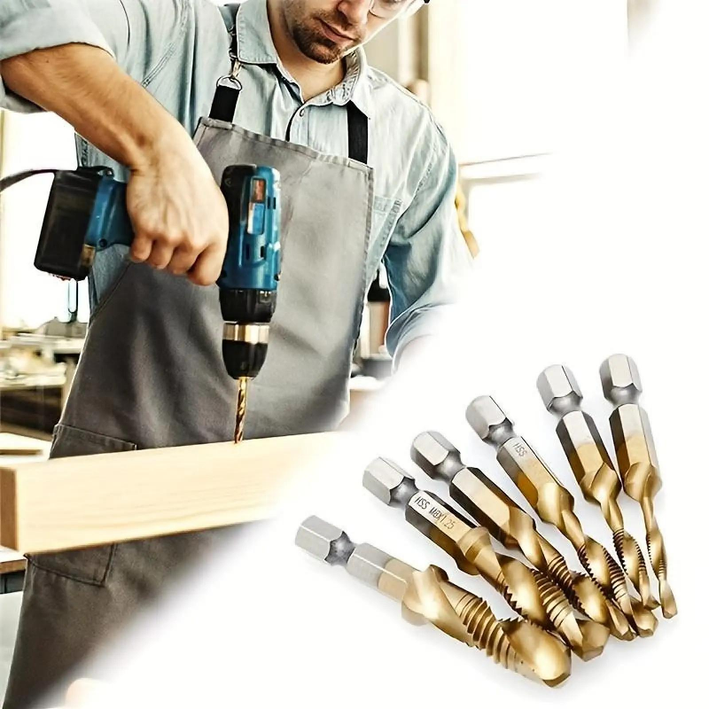 ⏰50% OFF⏰ 6PCS Multipurpose Spiral Tap Set – HSS Wear-Resistant, Precision Threading, 6 Common Sizes – Comes with Storage Box! 📦