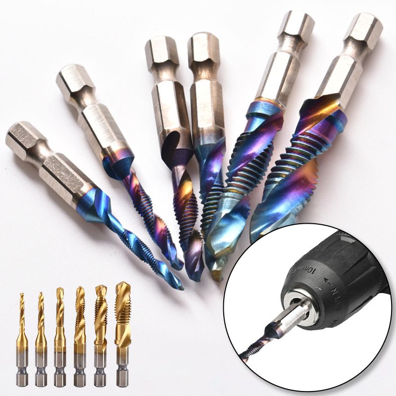 ⏰50% OFF⏰ 6PCS Multipurpose Spiral Tap Set – HSS Wear-Resistant, Precision Threading, 6 Common Sizes – Comes with Storage Box! 📦
