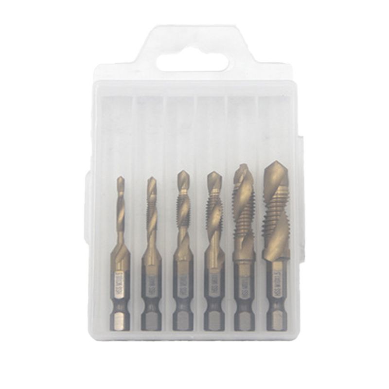 ⏰50% OFF⏰ 6PCS Multipurpose Spiral Tap Set – HSS Wear-Resistant, Precision Threading, 6 Common Sizes – Comes with Storage Box! 📦