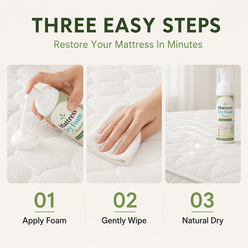 🔥 No-Rinse Mattress Dry Foam Cleaner – Enzyme-Powered Formula with Quick-Dry Technology – Ideal for Mattresses, Sofas, Car Seats & Pillows 🛏️🧽