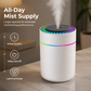 Mini USB Air Humidifier with Colorful Light for Bedroom and Car