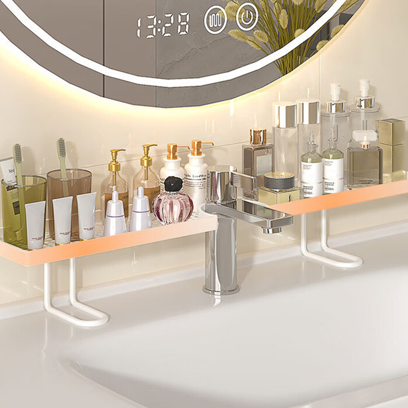 🚿CLUTTERED SINK? FIX IT FAST!🚿 Over-Faucet Shelf – No Tools Needed, Quick-Drain Base, Rust-Proof – Holds Skincare & More! 🧴