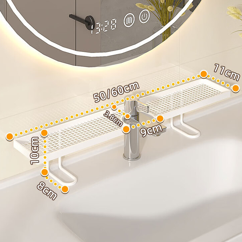 🚿CLUTTERED SINK? FIX IT FAST!🚿 Over-Faucet Shelf – No Tools Needed, Quick-Drain Base, Rust-Proof – Holds Skincare & More! 🧴