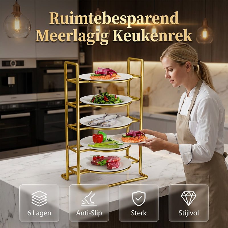 Ruimtebesparend Meerlagig Keukenrek