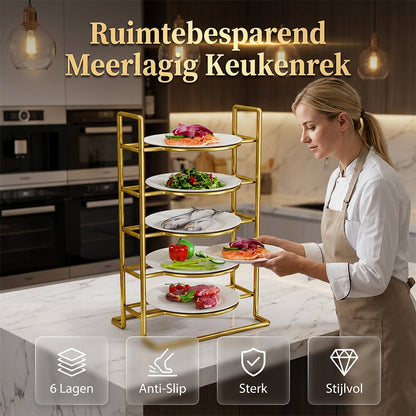 Ruimtebesparend Meerlagig Keukenrek