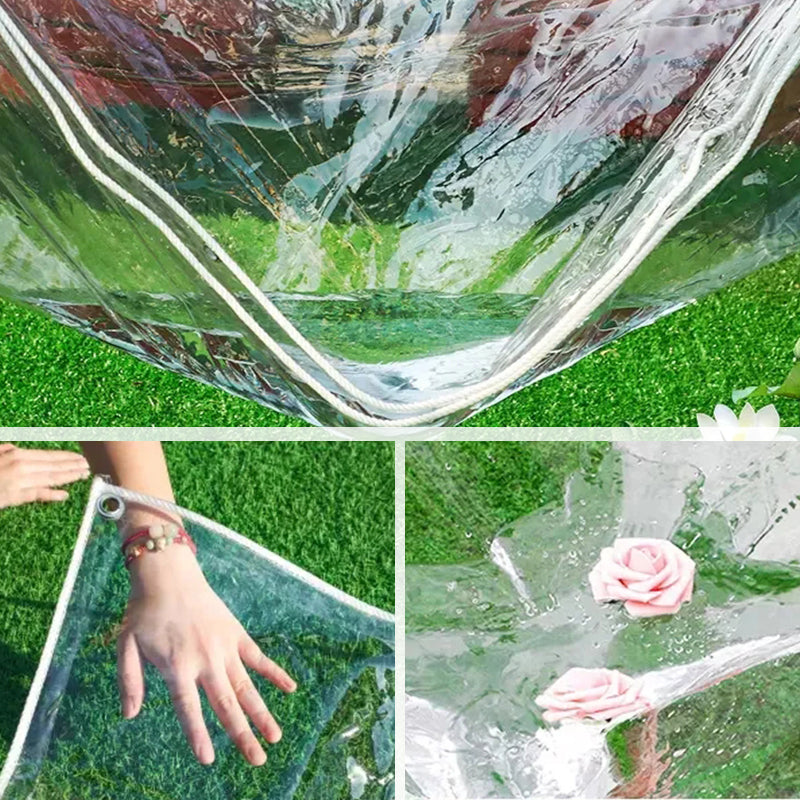 🥳2026 BESTSELLER🥾 Clear Tarp – Heavy-Duty 0.35mm PVC, 14 Mil – Waterproof, UV & Tear-Resistant – Reinforced Edges & Grommets – 3 Sizes! 🛡️💨