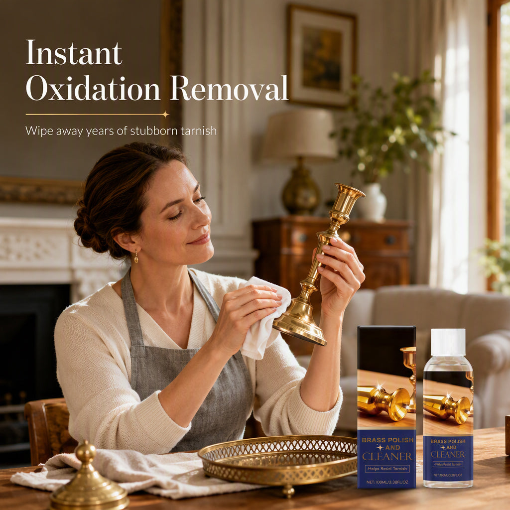🔩TARNISHED BRASS? FIX IT FAST!🔩 Polish & Cleaner – Removes Oxidation, Restores Shine, Gentle on Surfaces – Easy Application! 🧽