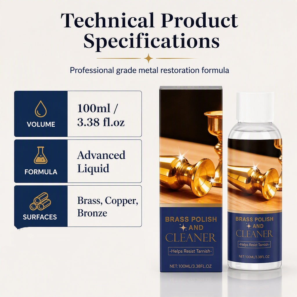 🔩TARNISHED BRASS? FIX IT FAST!🔩 Polish & Cleaner – Removes Oxidation, Restores Shine, Gentle on Surfaces – Easy Application! 🧽