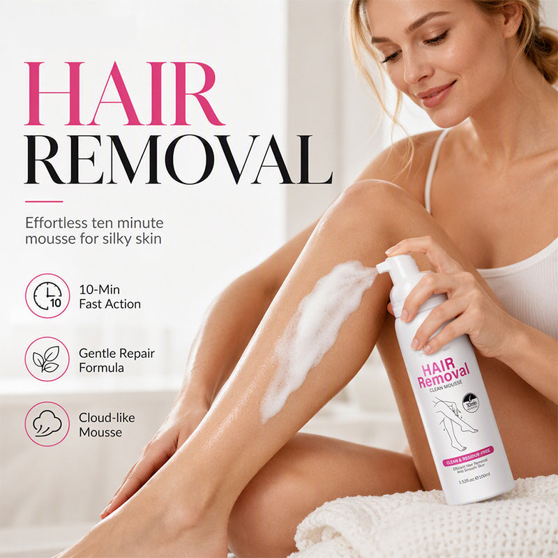 Gentle Hair Removal Mousse⏰50% OFF⏰ Gentle Hair Removal Mousse – Quick Results, Hydrating Formula, Fine Mousse Texture – Perfect for Body Care! 🛁