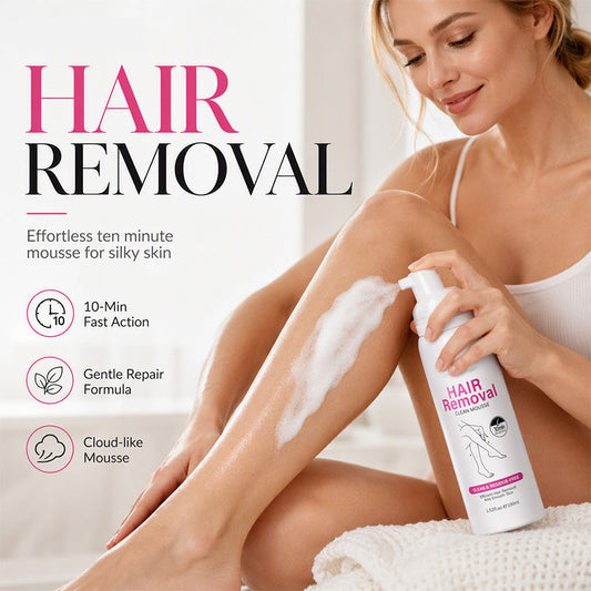 Gentle Hair Removal Mousse⏰50% OFF⏰ Gentle Hair Removal Mousse – Quick Results, Hydrating Formula, Fine Mousse Texture – Perfect for Body Care! 🛁